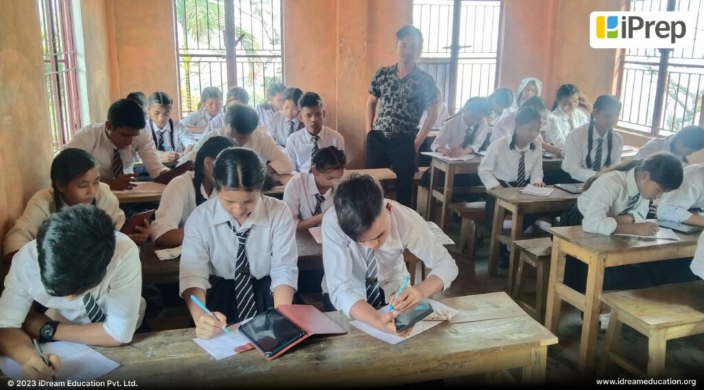 Visual representation of students accessing the digital library on iPrep Tablets