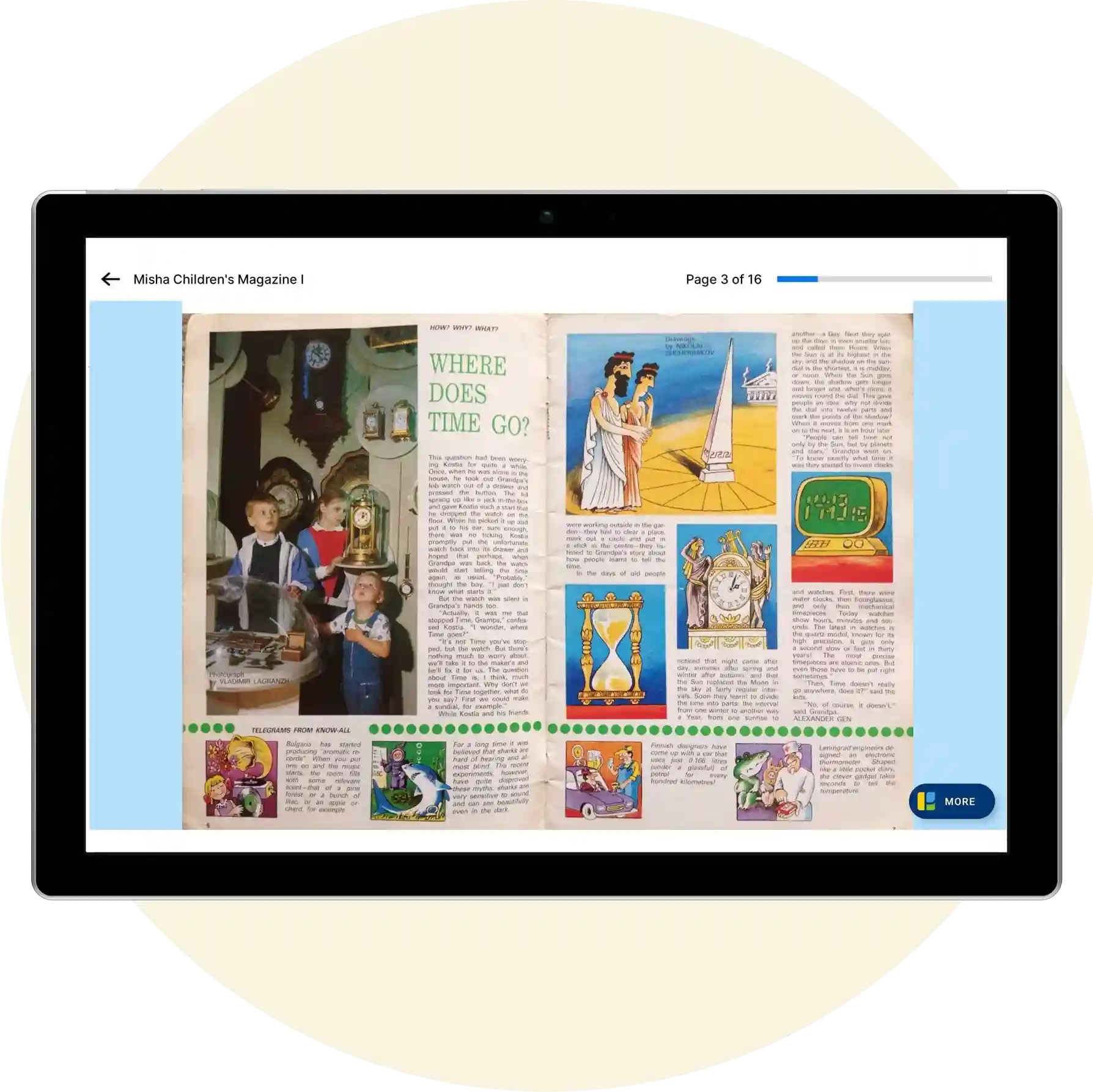 Tablet showing book from iPrep Digital Library in schools